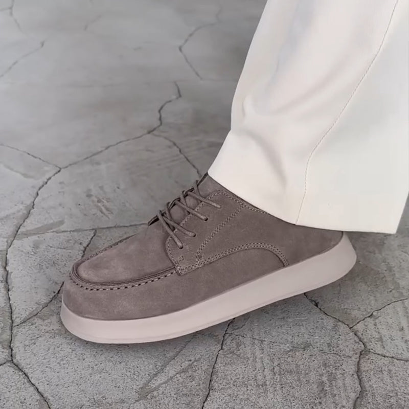 Solid Color Daily Lace-Up Casual Shoes