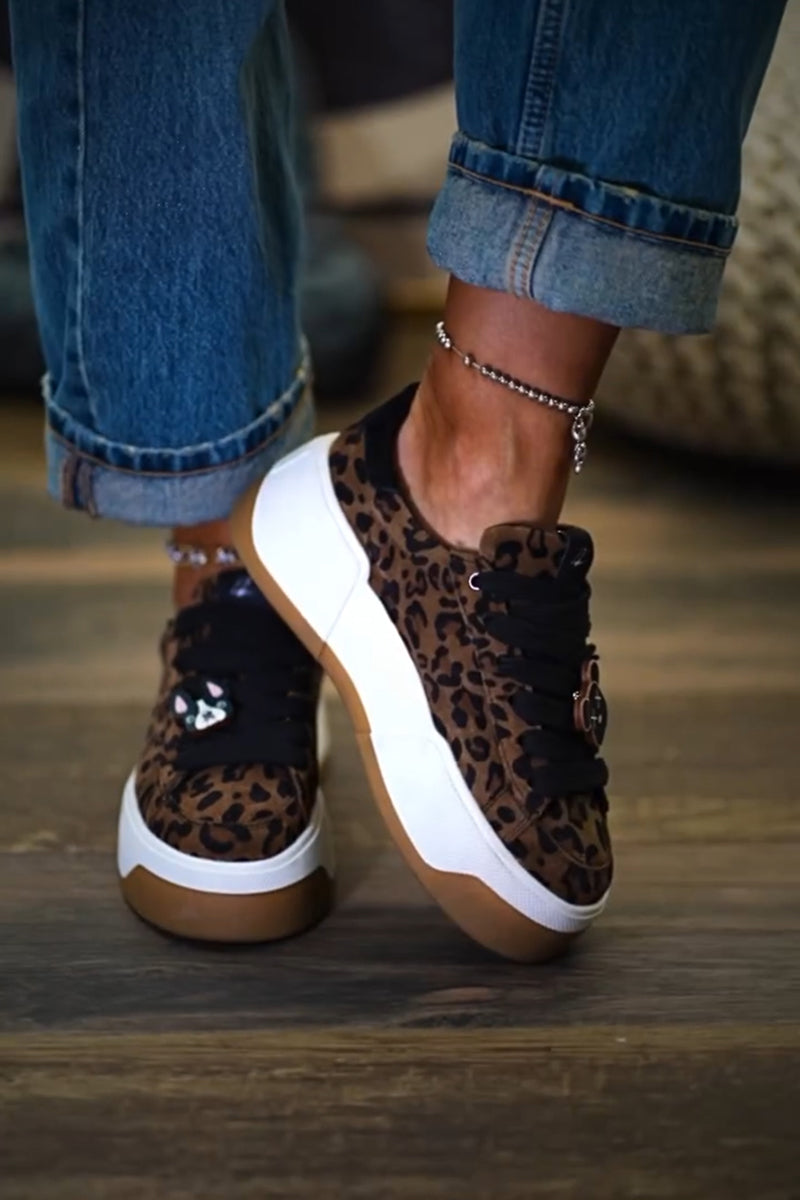 Women's Leopard-print Platform Shoes