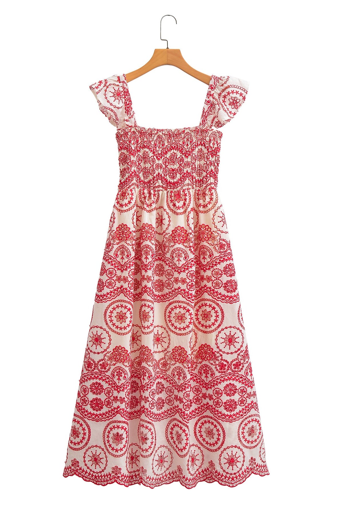 Eyelet Midi Dress