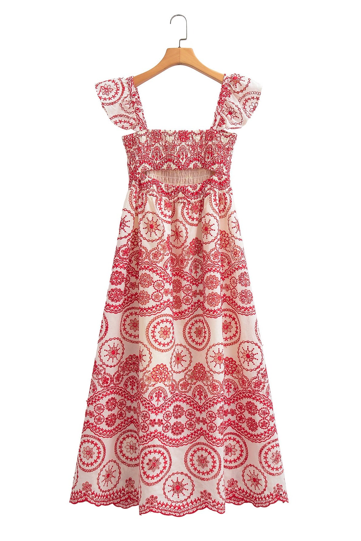 Eyelet Midi Dress