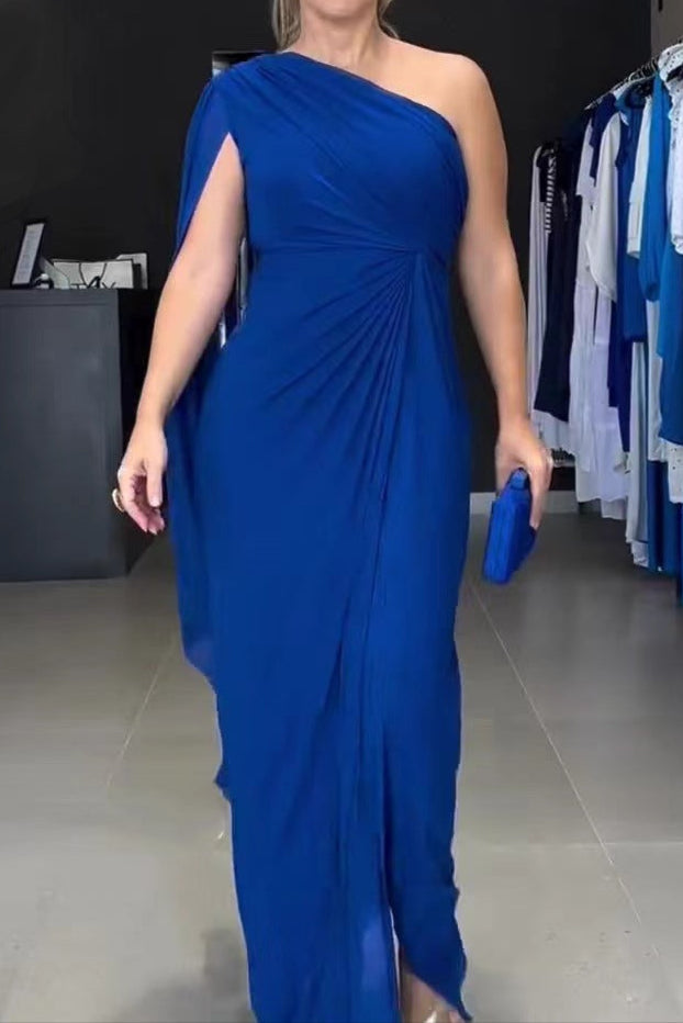 Fashion Raglan Sleeve Split Dress