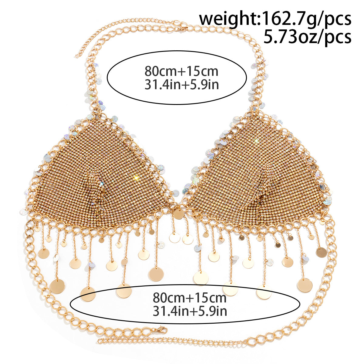 Sexy Tassel Mesh Drill Corset