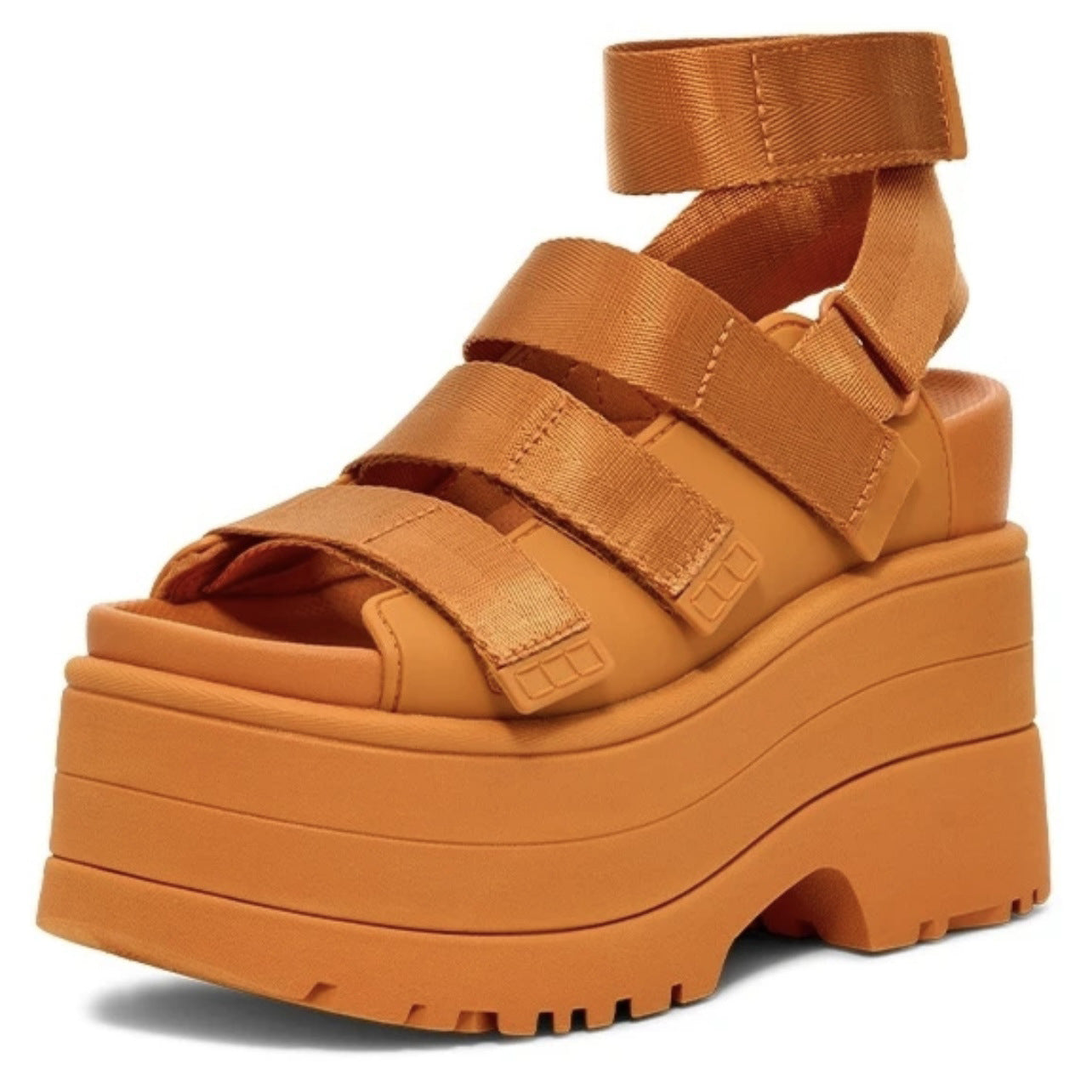 Roman-style Platform Velcro Sandals