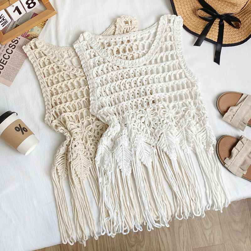 Bohemian Tassel Woven Sling Top