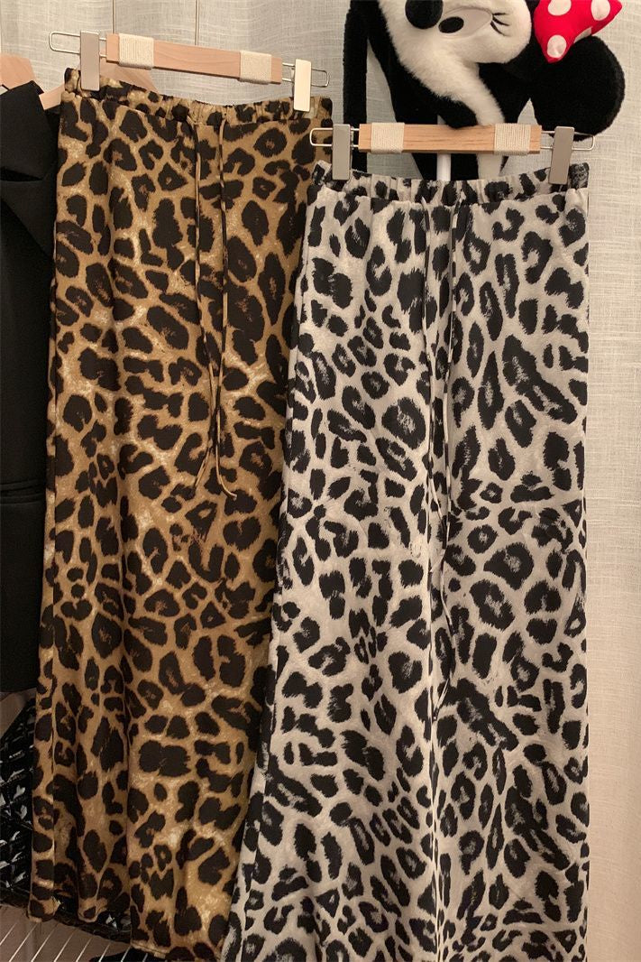 Vintage Niche Leopard Print Skirt
