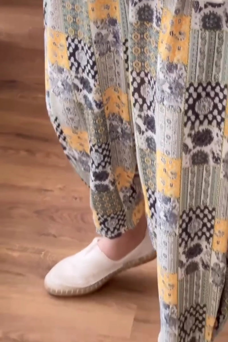 Check Print Casual Pants