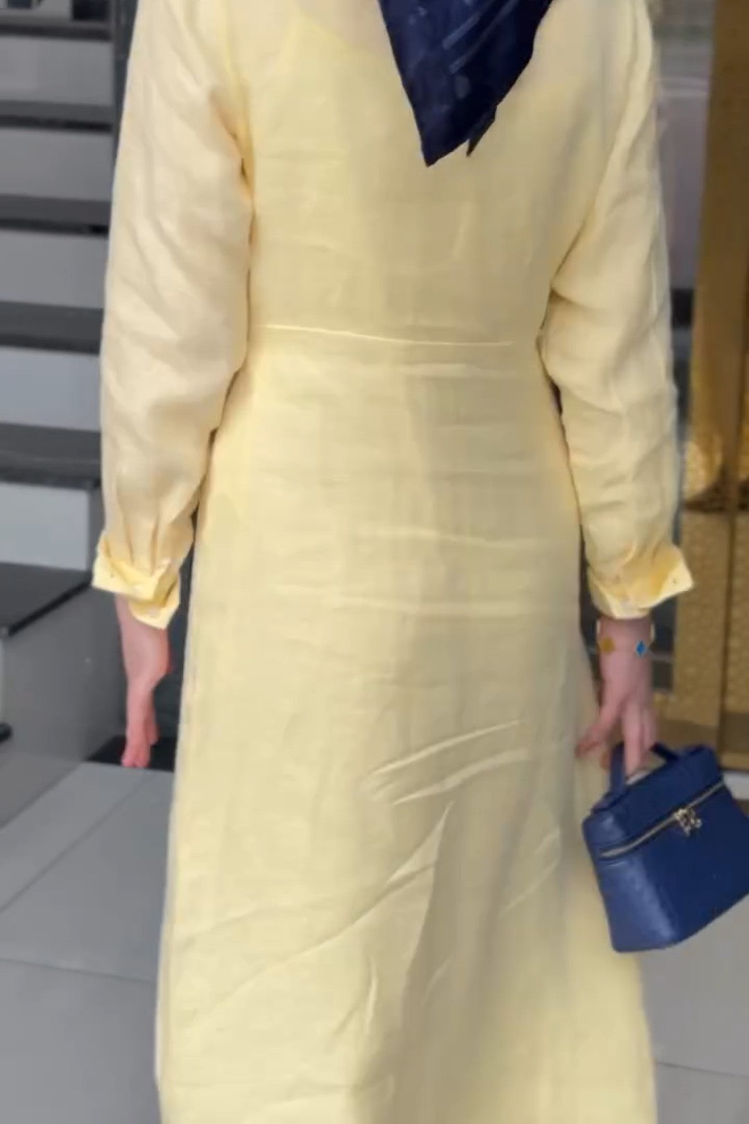 Solid Color Single-breasted Maxi Dress
