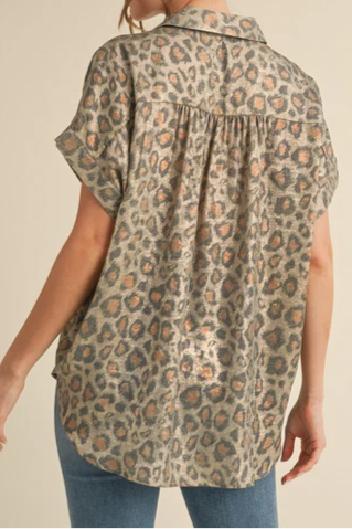 Women's Top Leopard Print Shirt