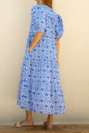 Lily of The Valley Print Short Dress