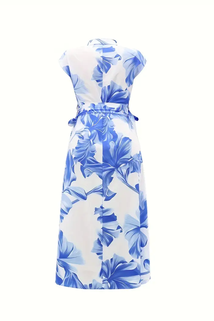 Floral Print Button Front Dress