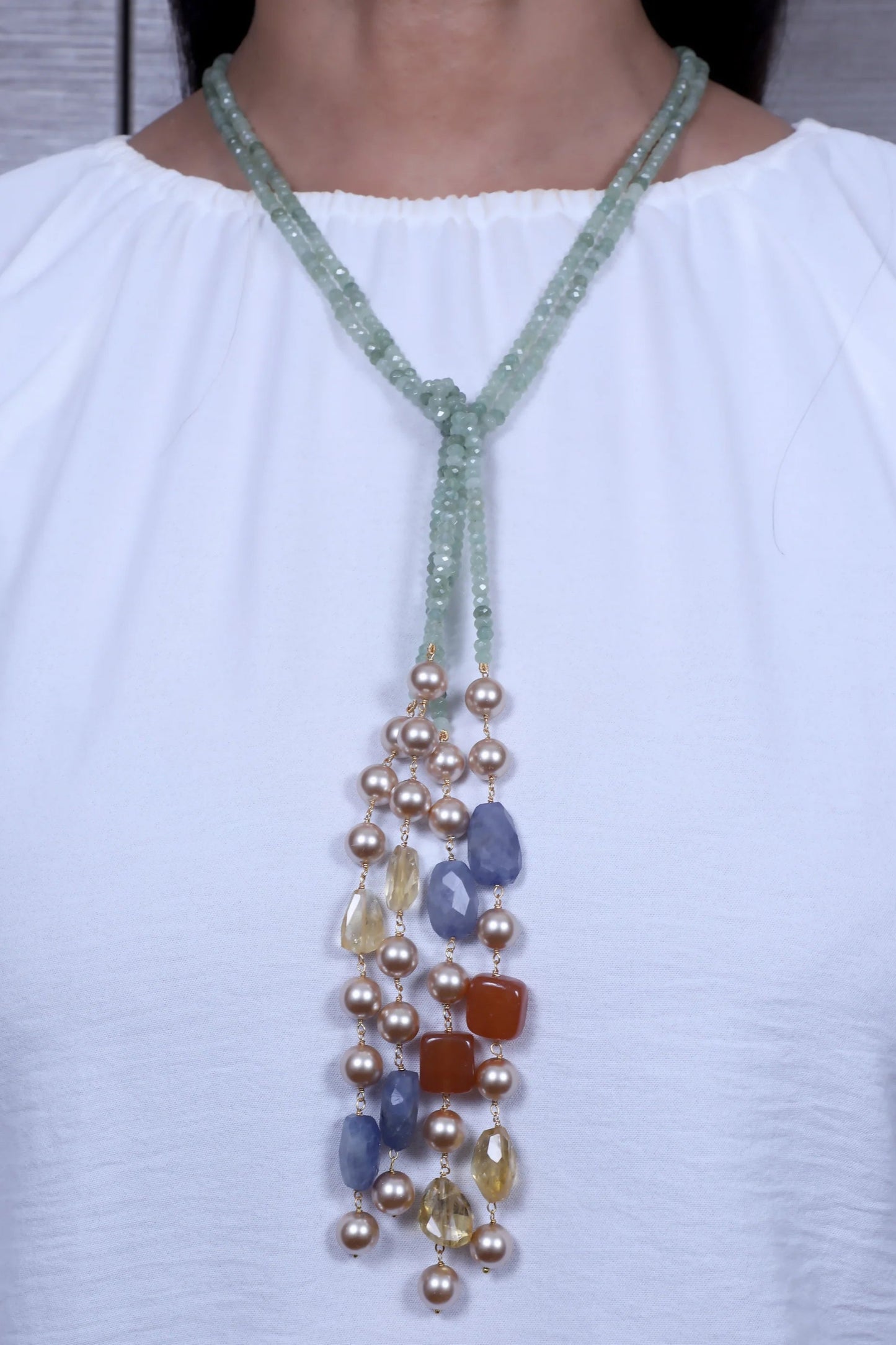 Mint Emerald Lasso Necklace