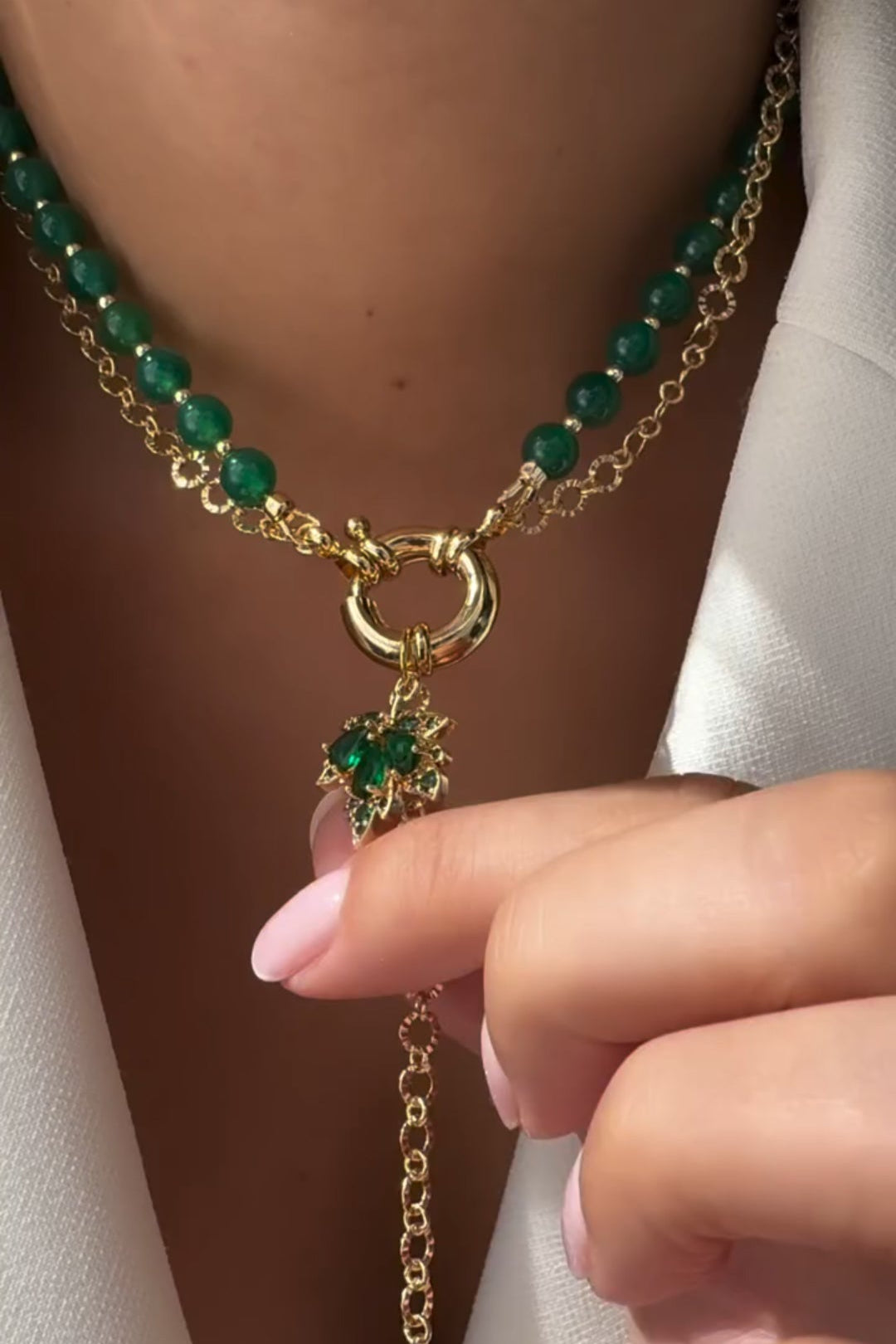 Green Beaded Necklace