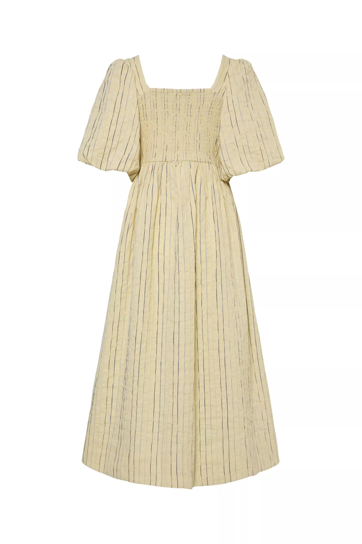 Mellow Stripe Midi Dress, Yellow
