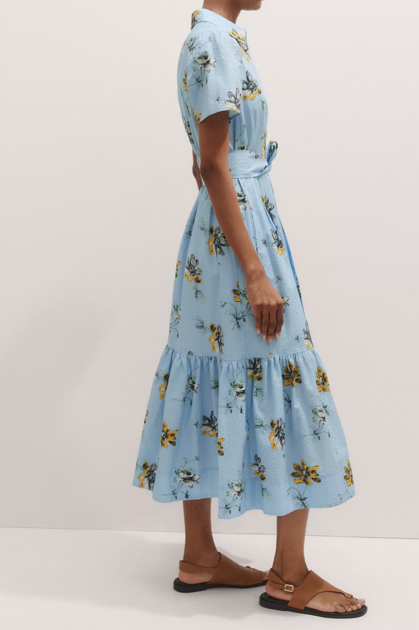 Zip Shirt Floral Dress