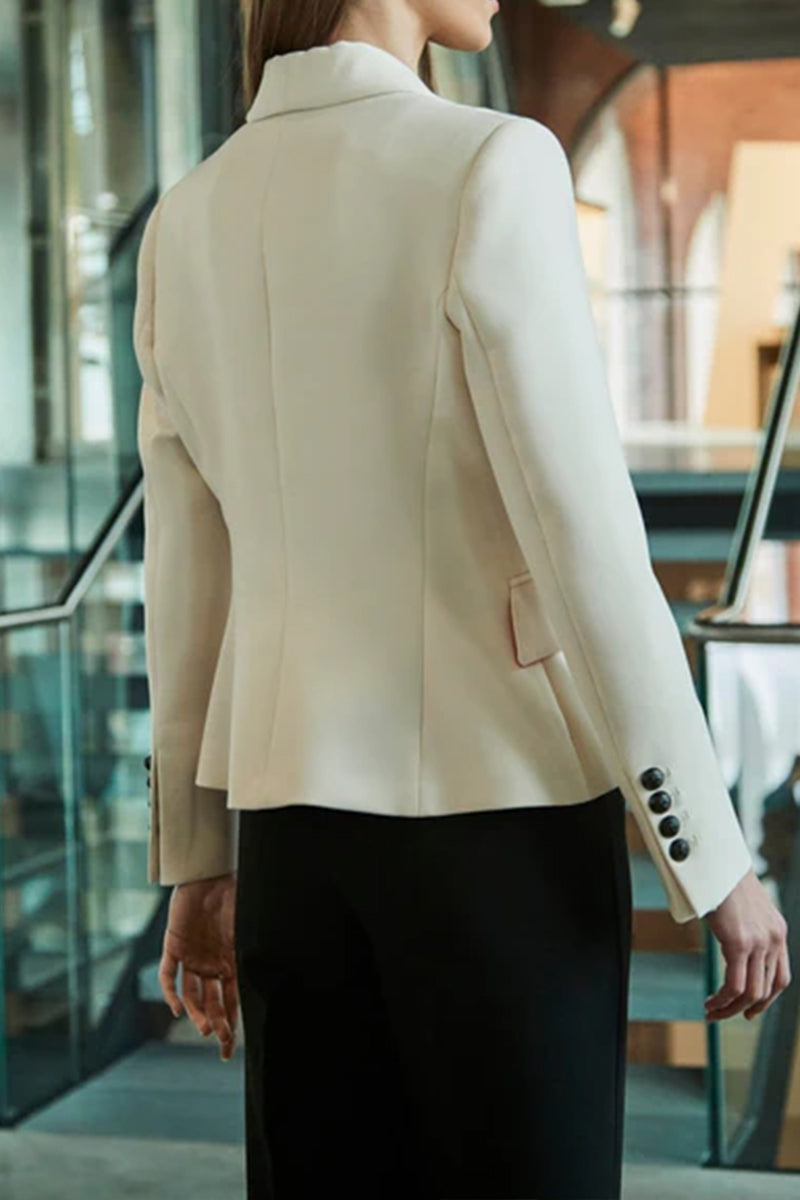 Black Print White Blazer
