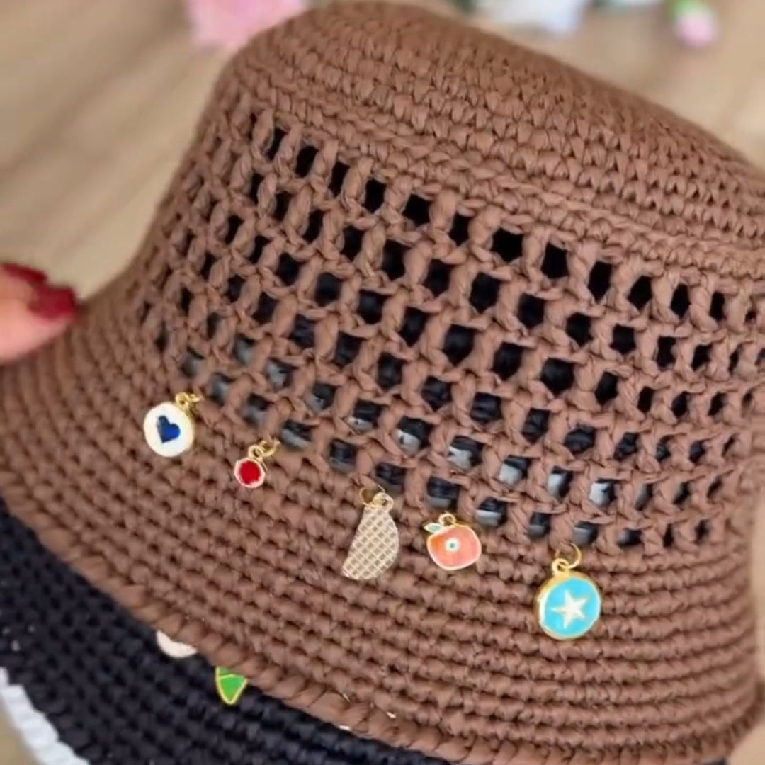 Solid Color Woven Fisherman Hat