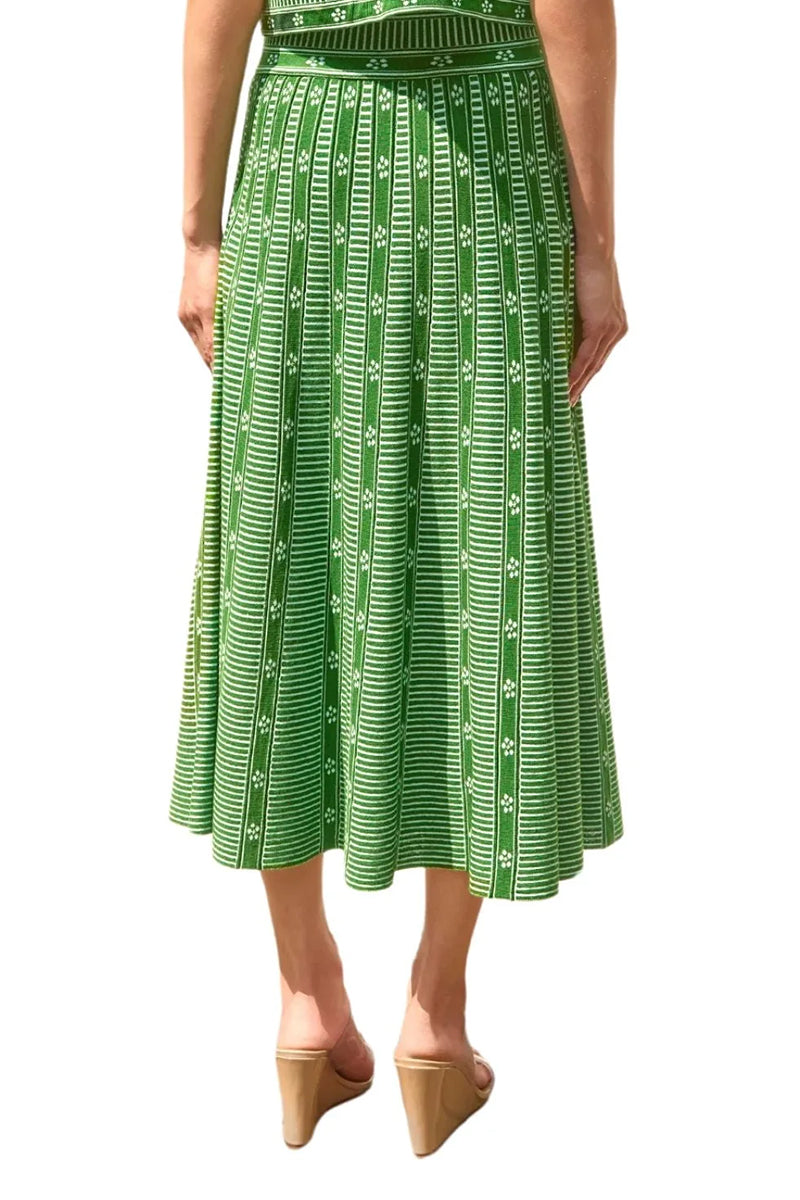 Green Printed Skirt
