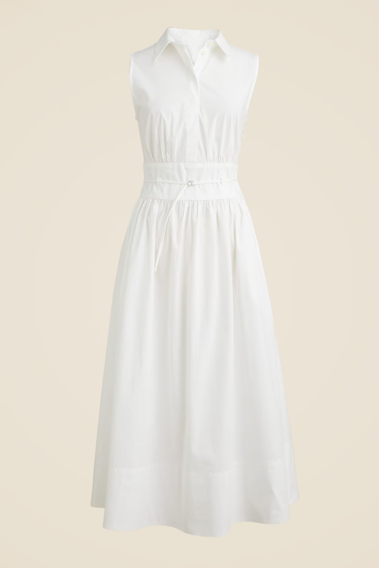 Slim Fit Sleeveless Shirt Dress