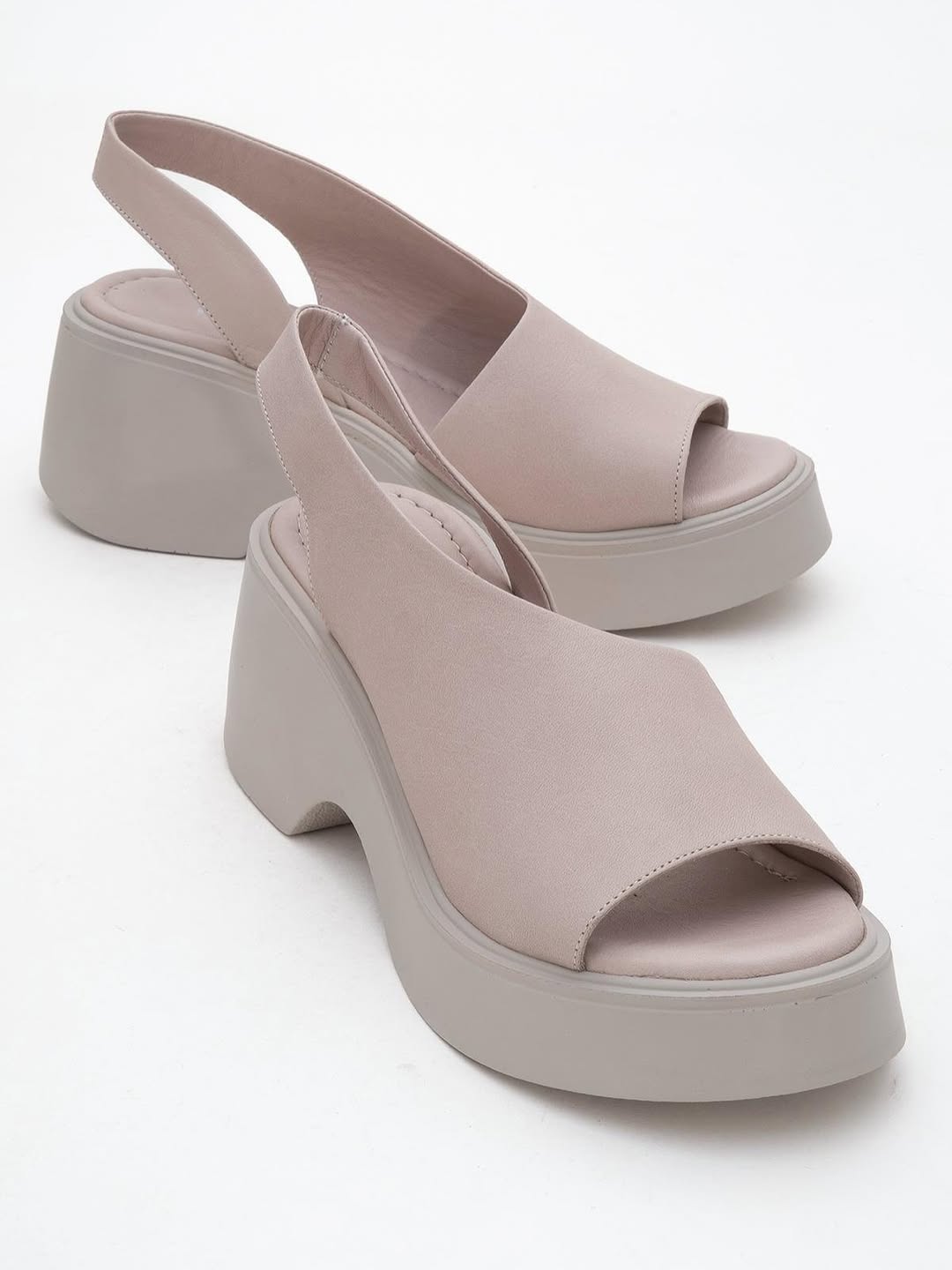 Arched Sole Side Cutout Wedge Sandals