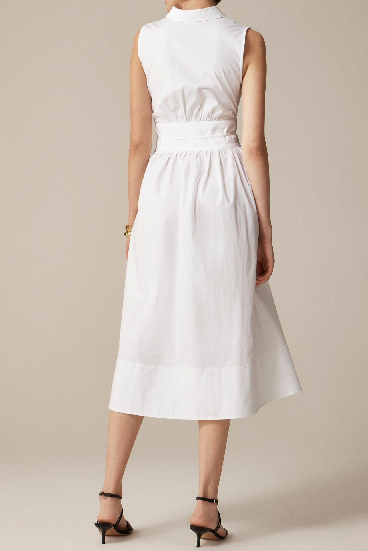 Slim Fit Sleeveless Shirt Dress