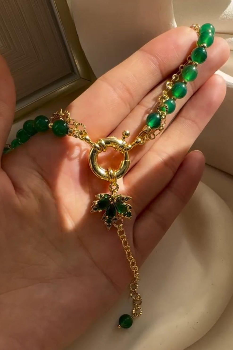 Green Beaded Necklace