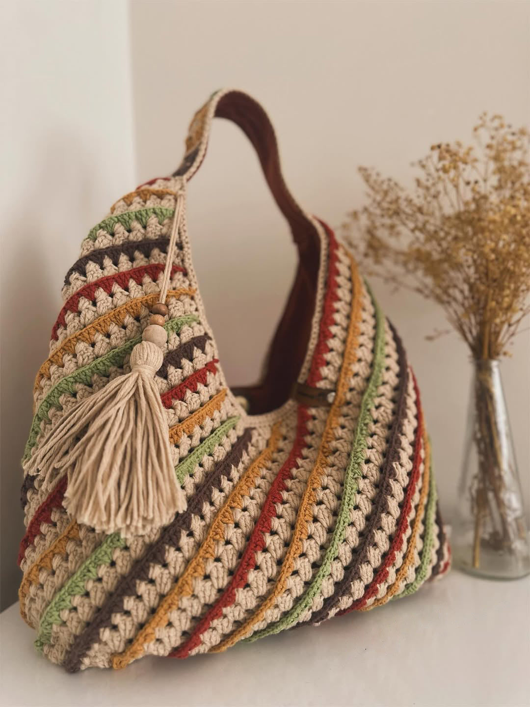 Multicolor Crochet Shoulder Bag