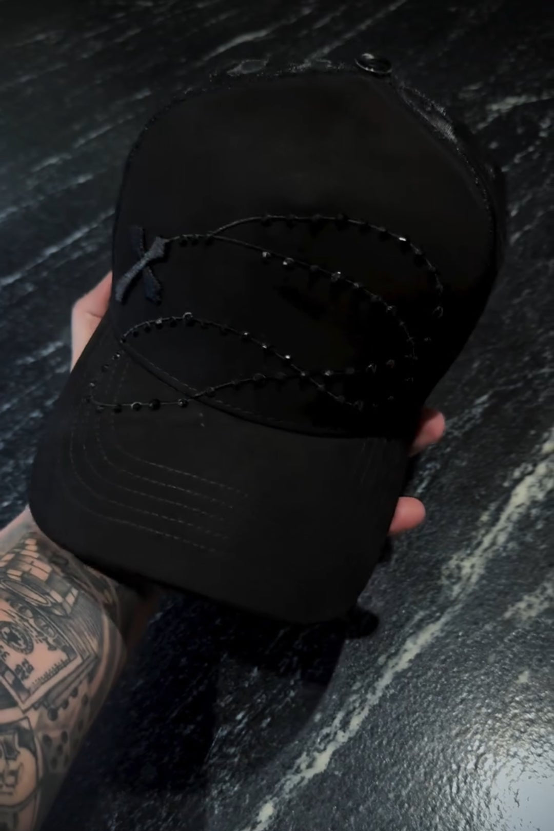Shiny Long Chain Cap