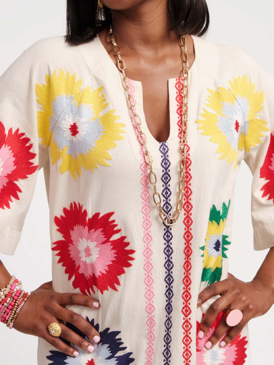 Keyhole Neckline Printed Maxi Dress