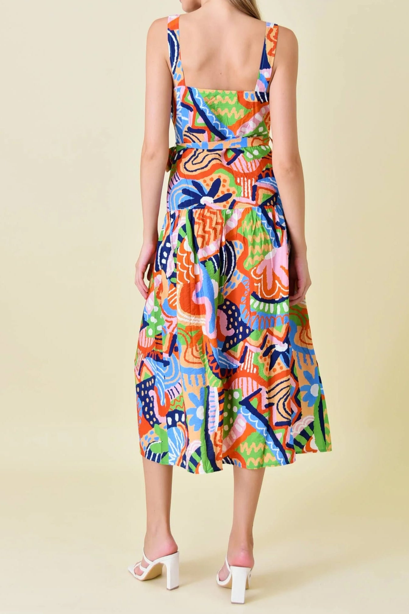 Colorful Midi Shirt Dress