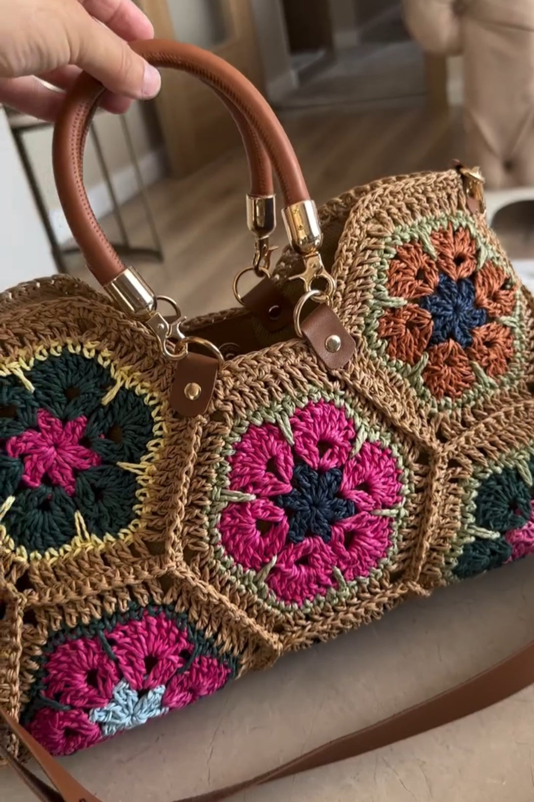 Six Flora Knit Tote