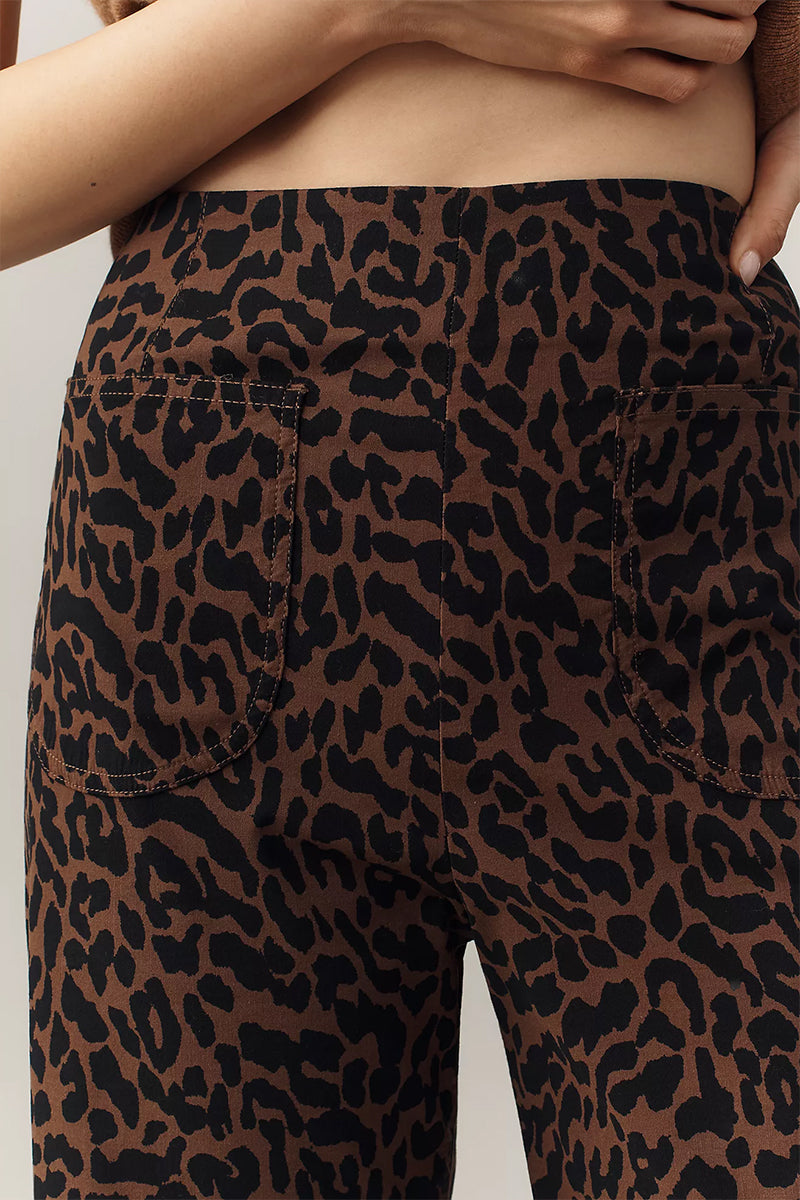 Leopard-print Lace Pants