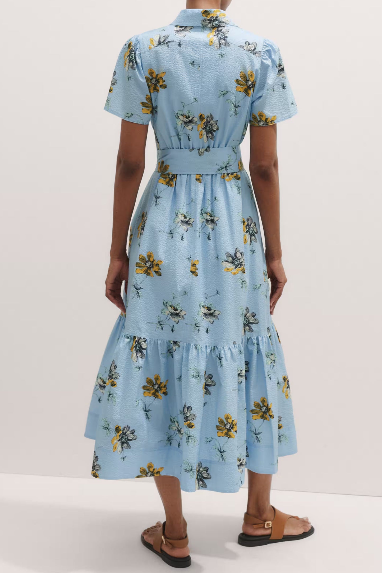 Zip Shirt Floral Dress