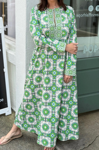 Green Fashion Floral Dress