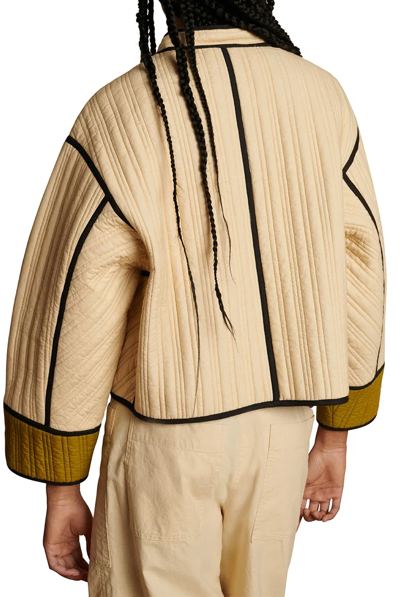 Fashion Contrast Color Women's Cotton Coat Women's Cotton Coat