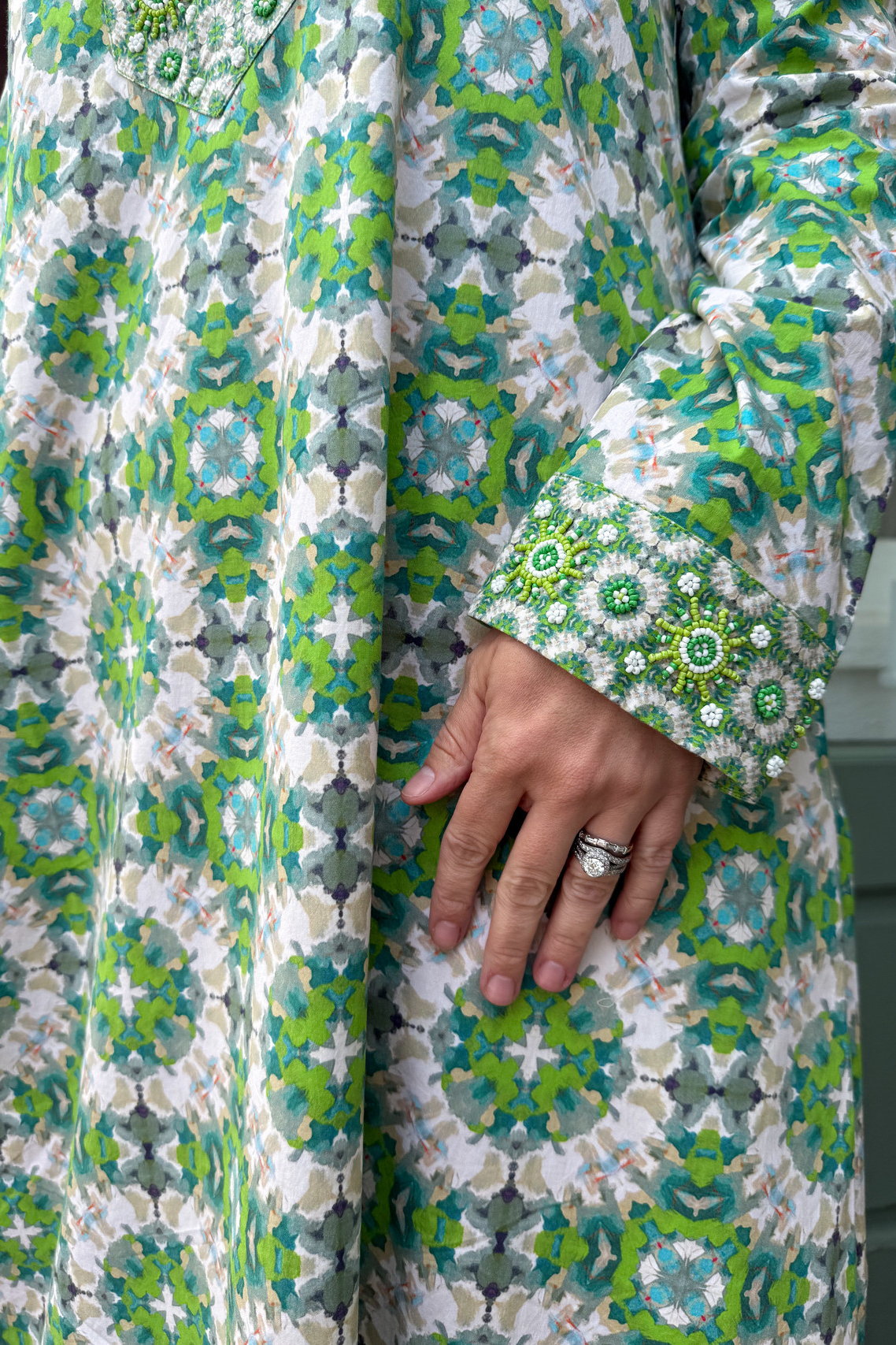 Green Fashion Floral Dress