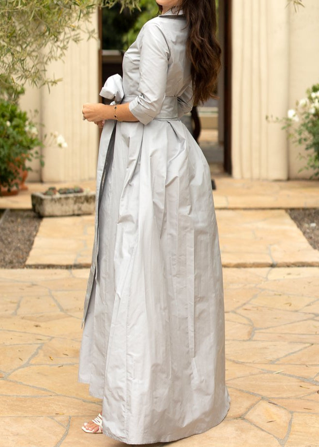 Solid Color Long Shirt Dress