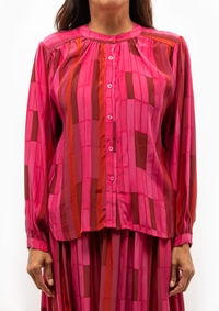 Red Mosaic Casual Dress
