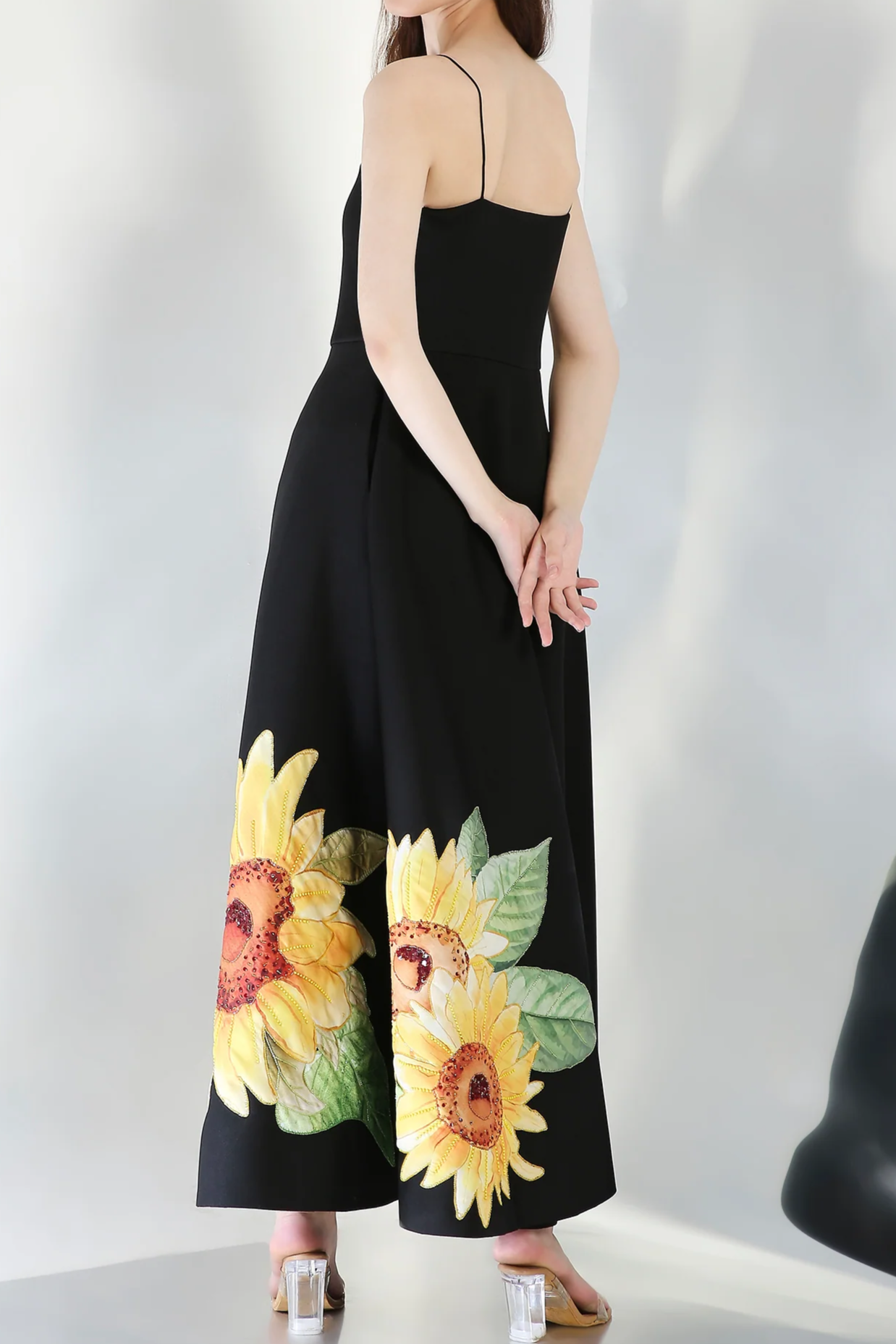 Sleeveless Large Printed Bow Dress