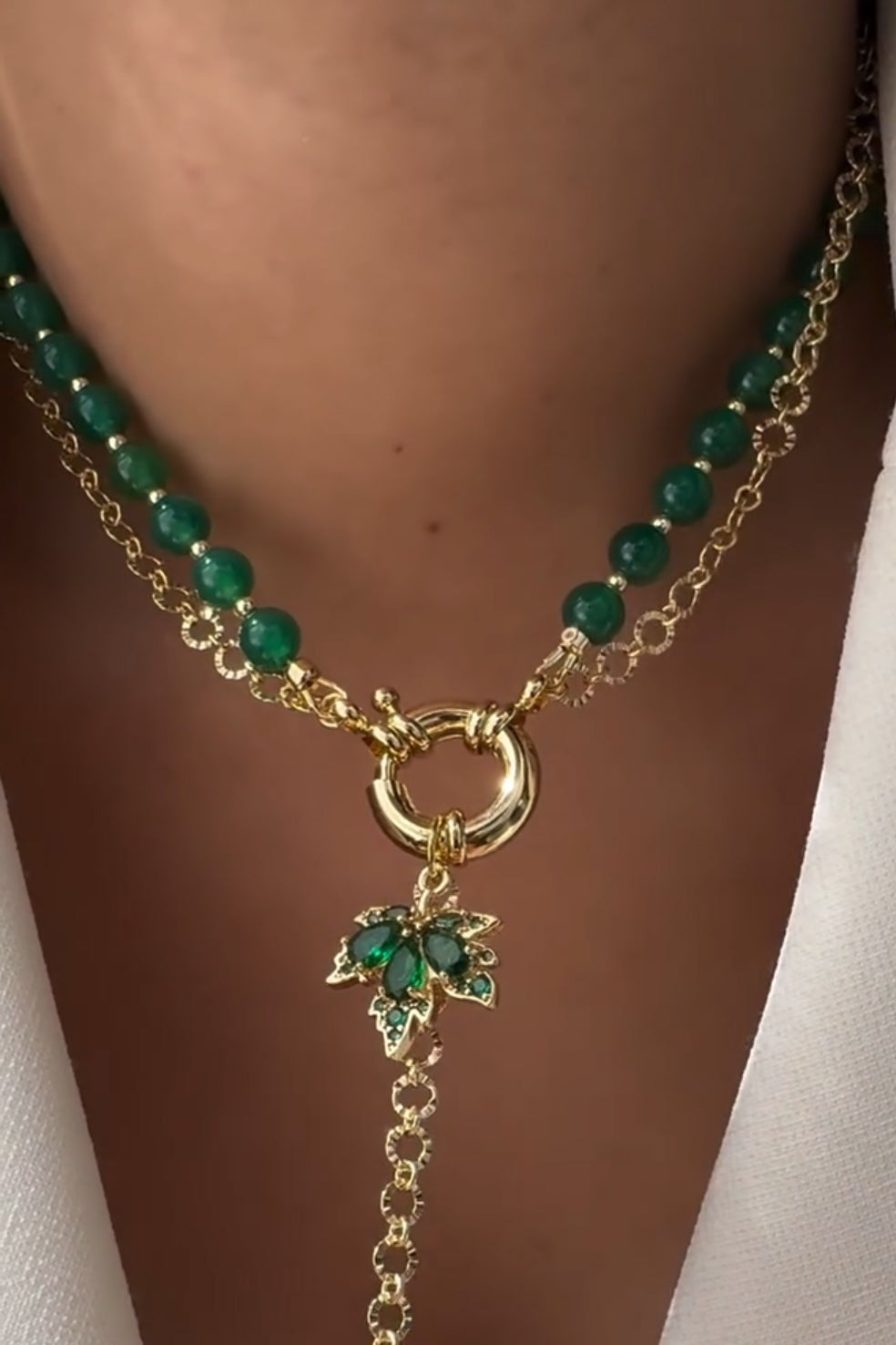 Green Beaded Necklace