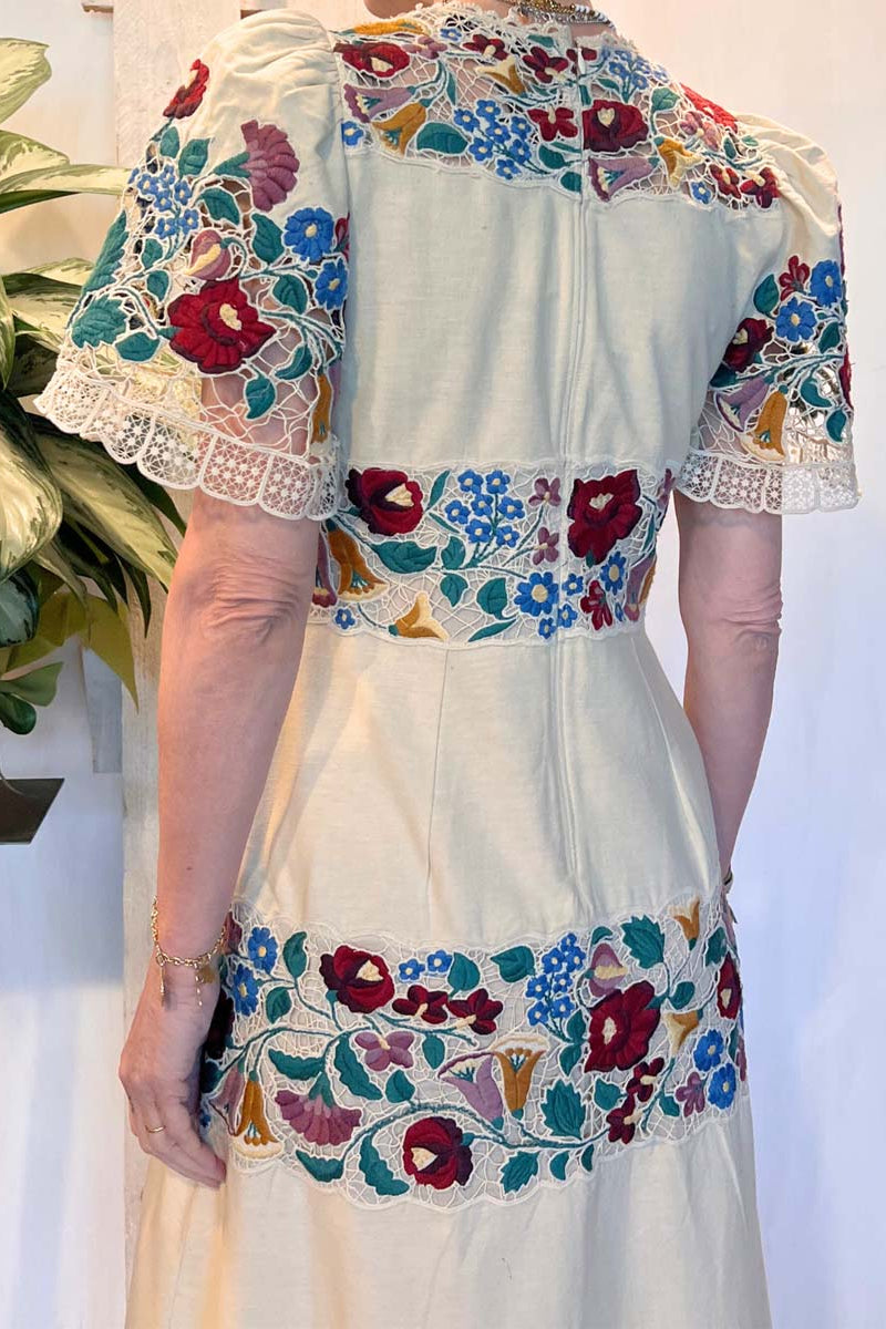 Elegant Flower Lace Patchwork Dress