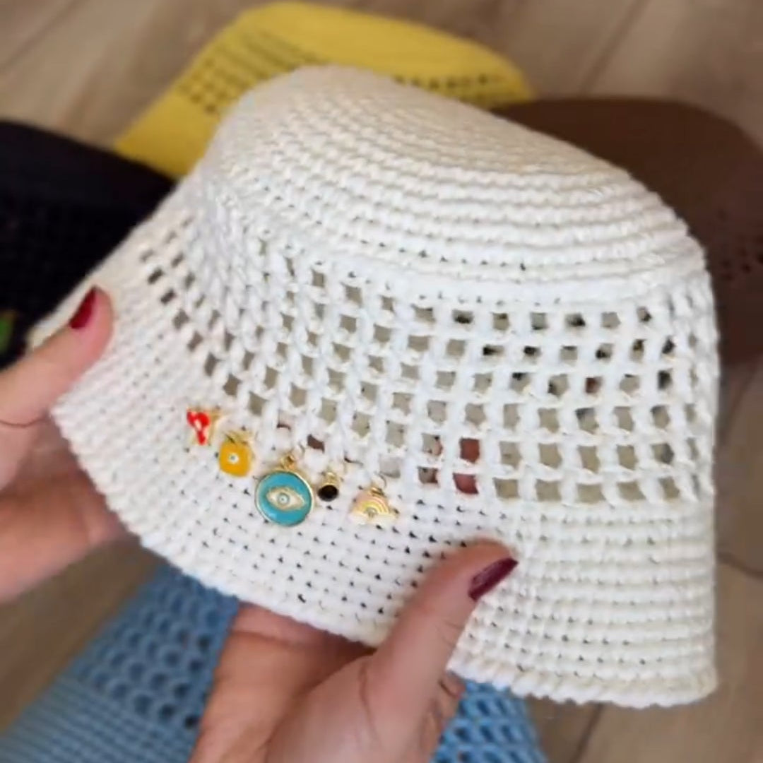 Solid Color Woven Fisherman Hat