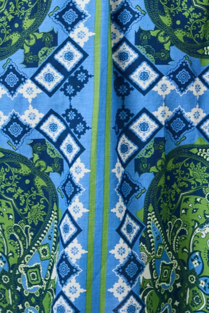 Spring Green Printed Short Dress
