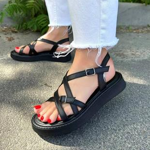 Black Strap Sandals
