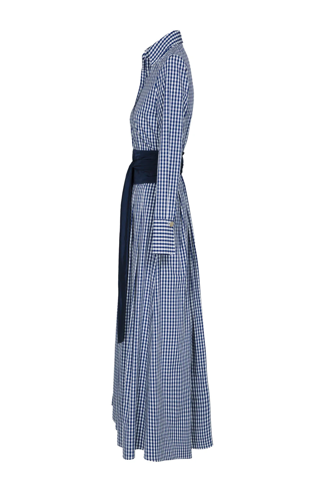 Plaid Waist Shirt Long Skirt