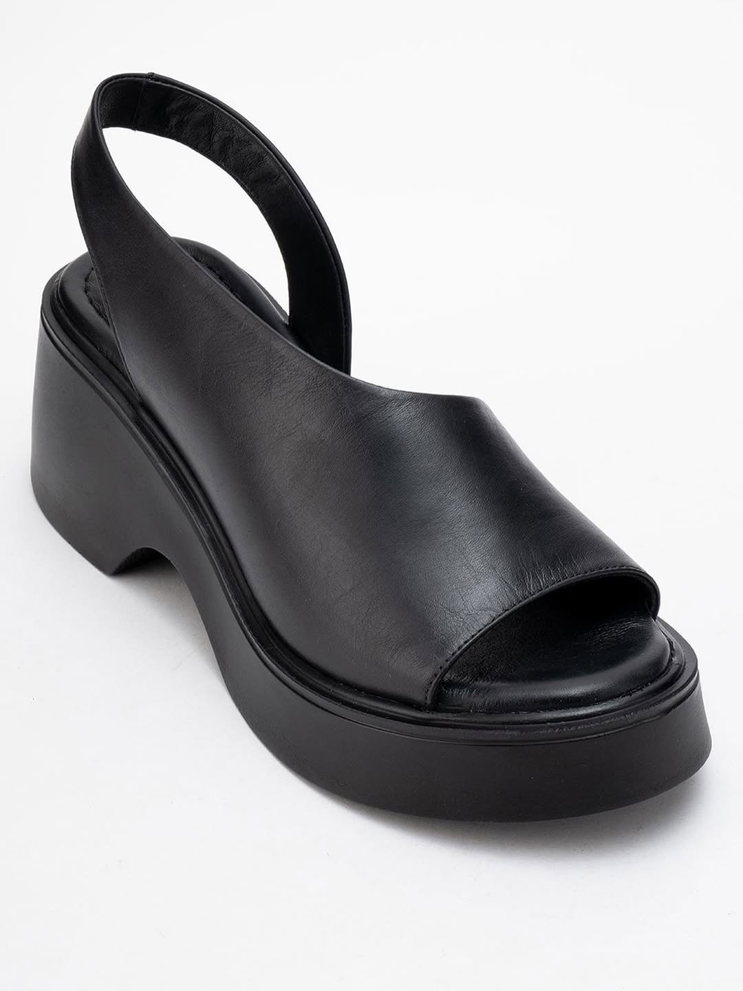 Arched Sole Side Cutout Wedge Sandals
