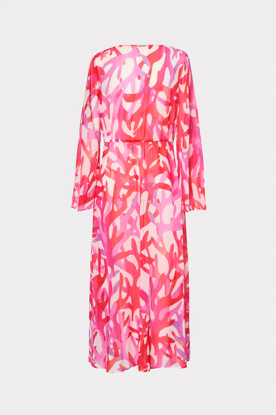 Printed Chiffon Blouse Maxi Dress