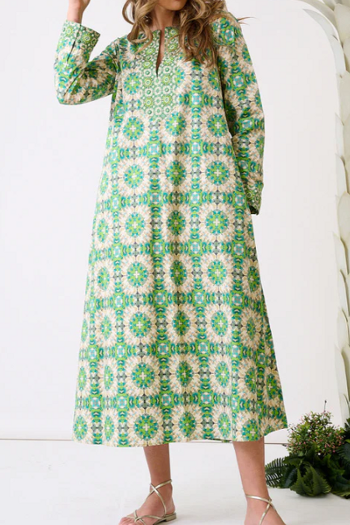 Green Fashion Floral Dress