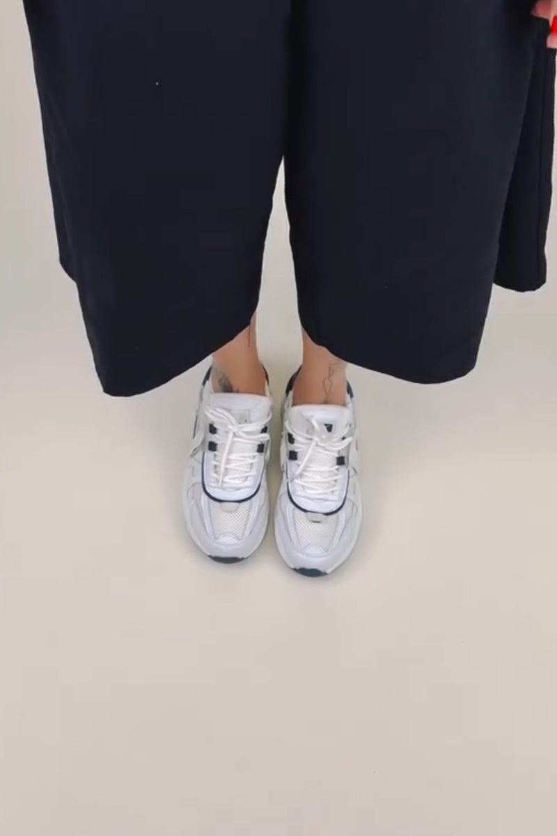 White And Blue Fashion Sneaker
