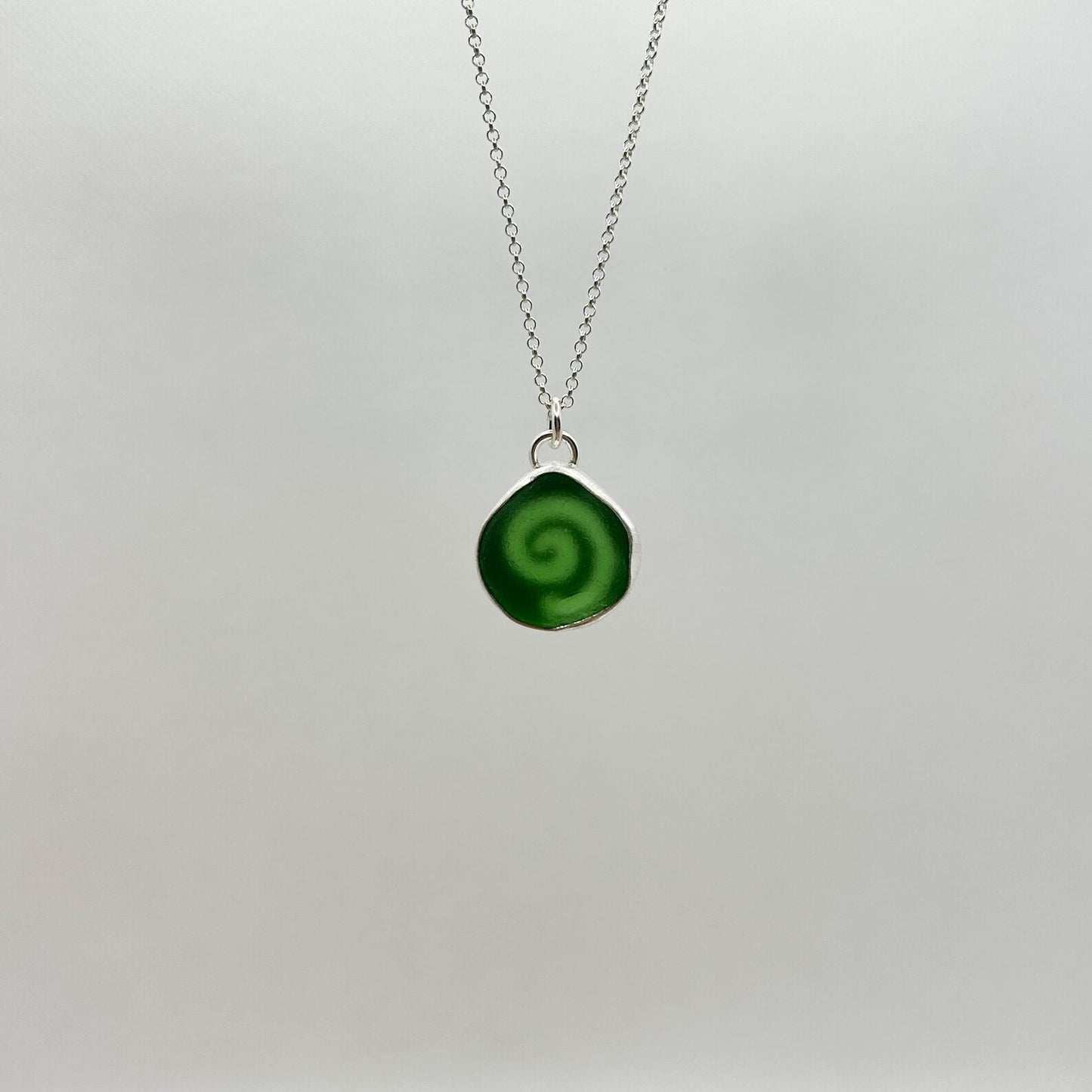 Sea Glass Spiral Pendant