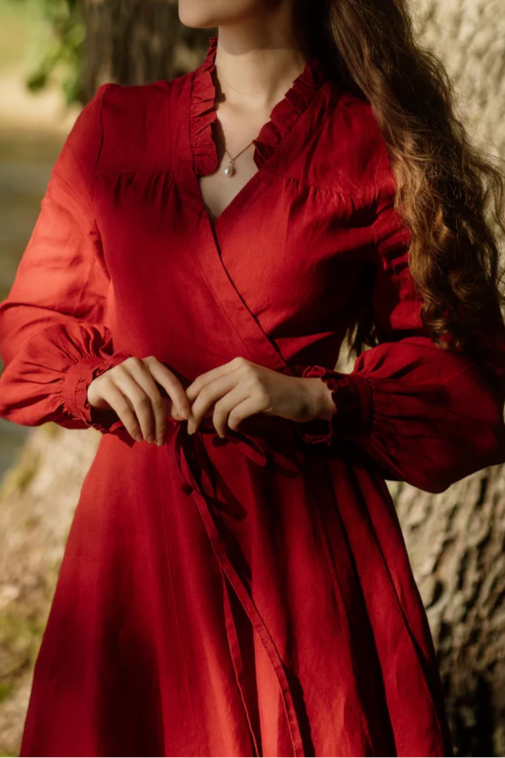 Long Sleeve Thin Strap Dress